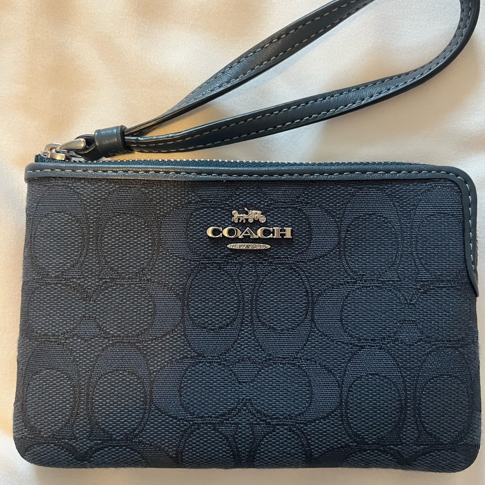 Coach Denim Small Wristlet